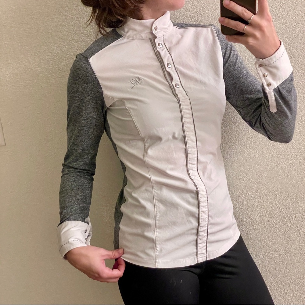 Kingsland equestrian White and Gray show Shirt